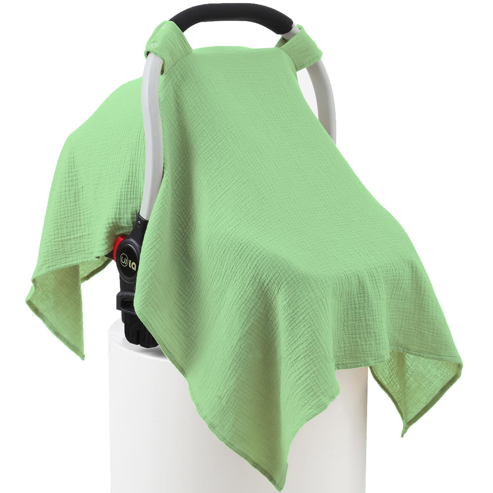 Seejoy city green car seat cover closed shows soft breathable protection on the go.