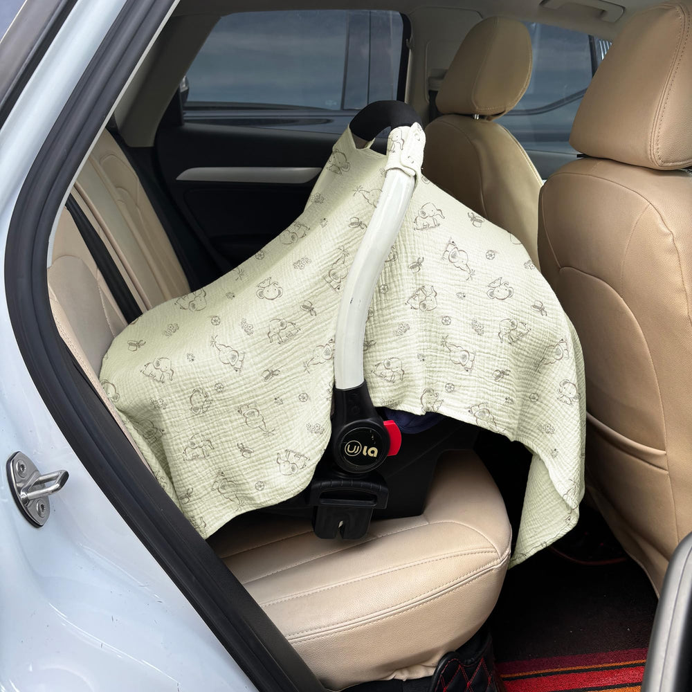 Seejoy elephant close-up texture highlights soft, breathable muslin weave