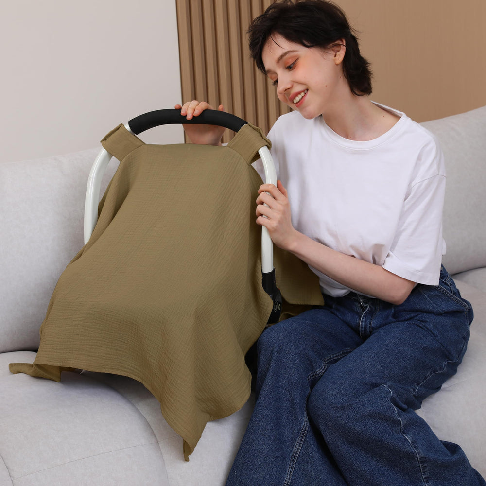 Seejoy breathable muslin fabric promotes airflow and baby comfort