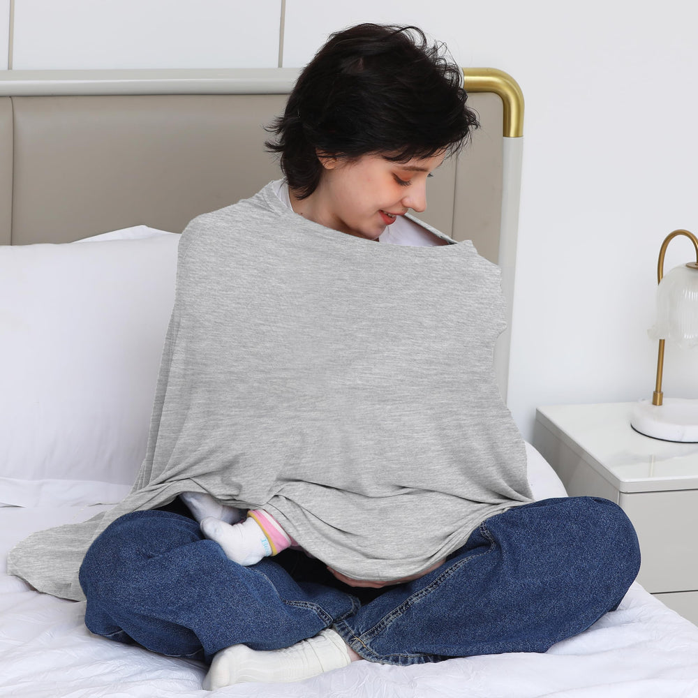 Seejoy nursing cover gift-neutral-packaging highlights thoughtful baby shower gift.