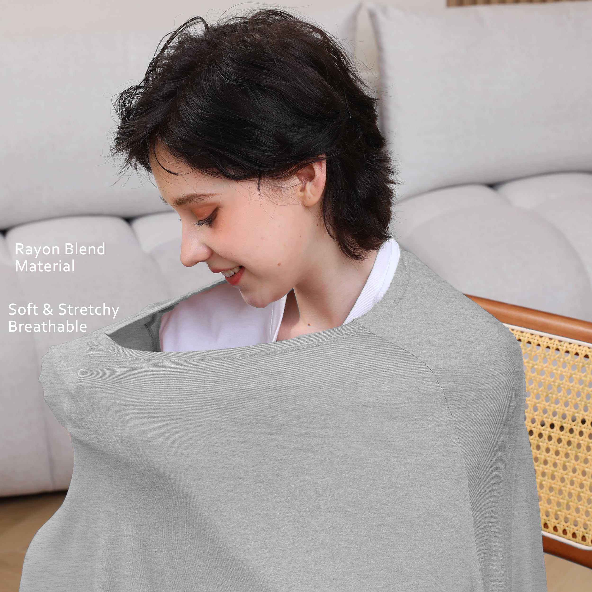 Seejoy nursing cover multi-use-easy-care doubles as car seat cover and shopping cart cover.