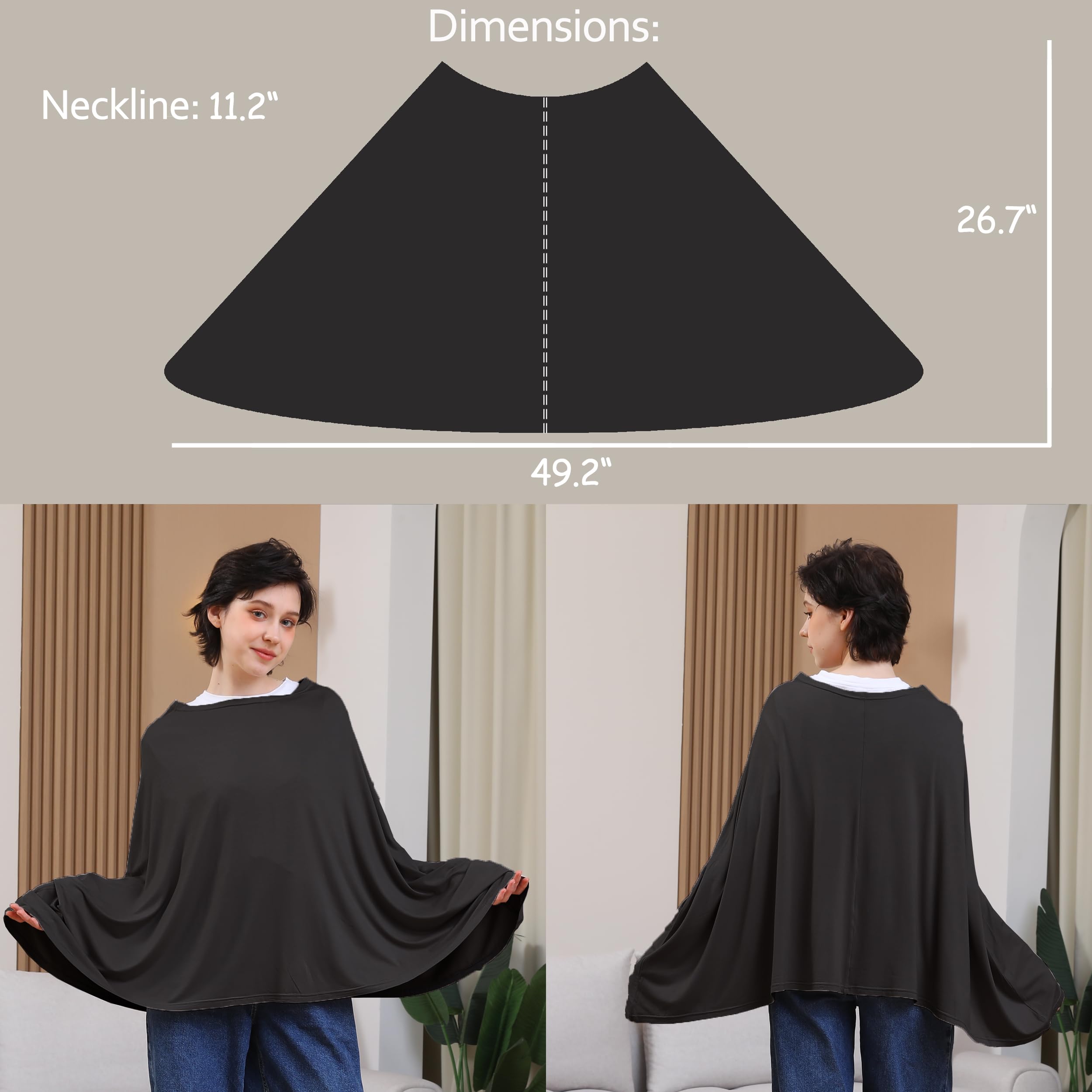 Seejoy nursing cover poncho style worn quickly for hands-free access.
