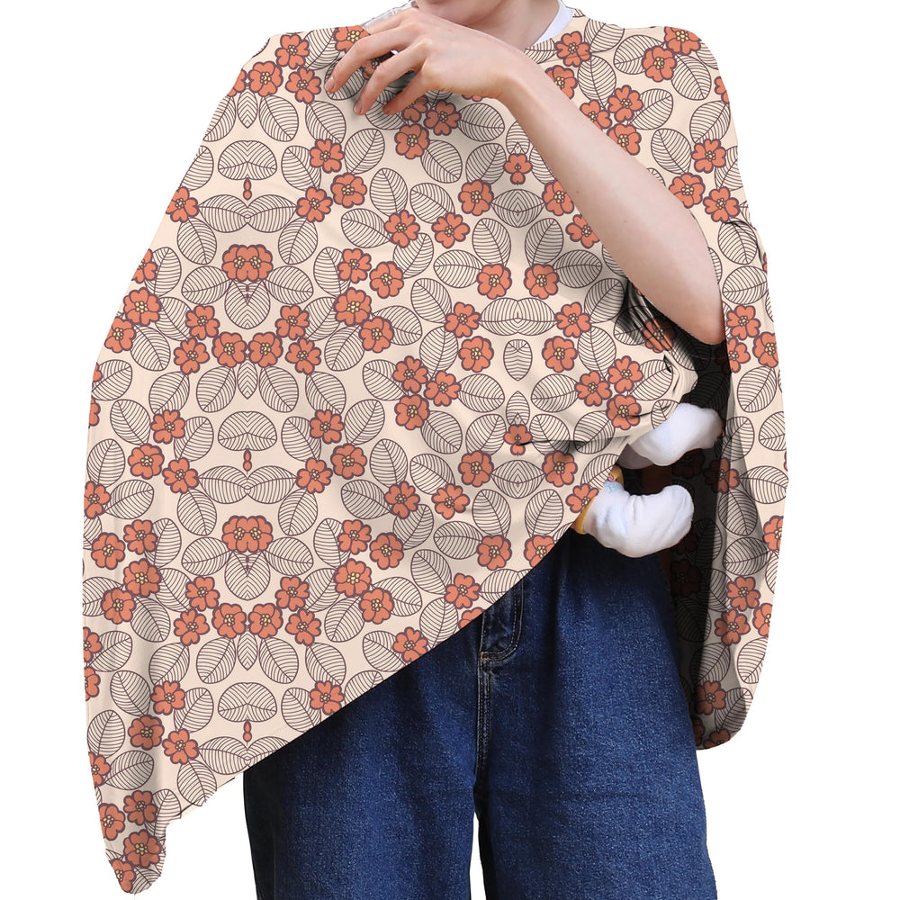 Seejoy nursing cover privacy poncho demonstrates full coverage for discreet breastfeeding.
