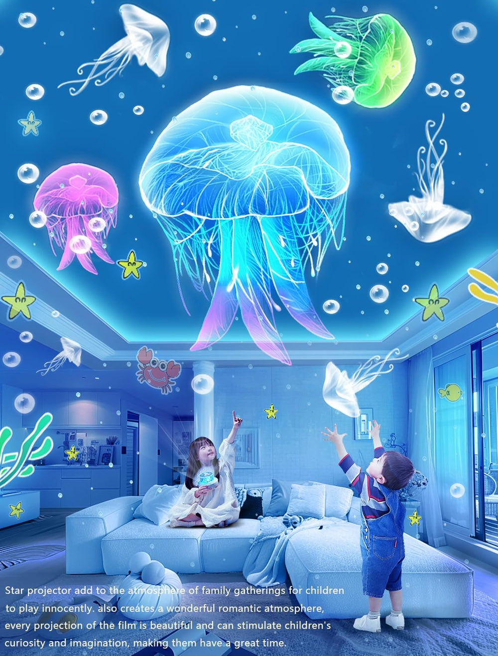 SEEKSTARS easy setup night light for parents and kids