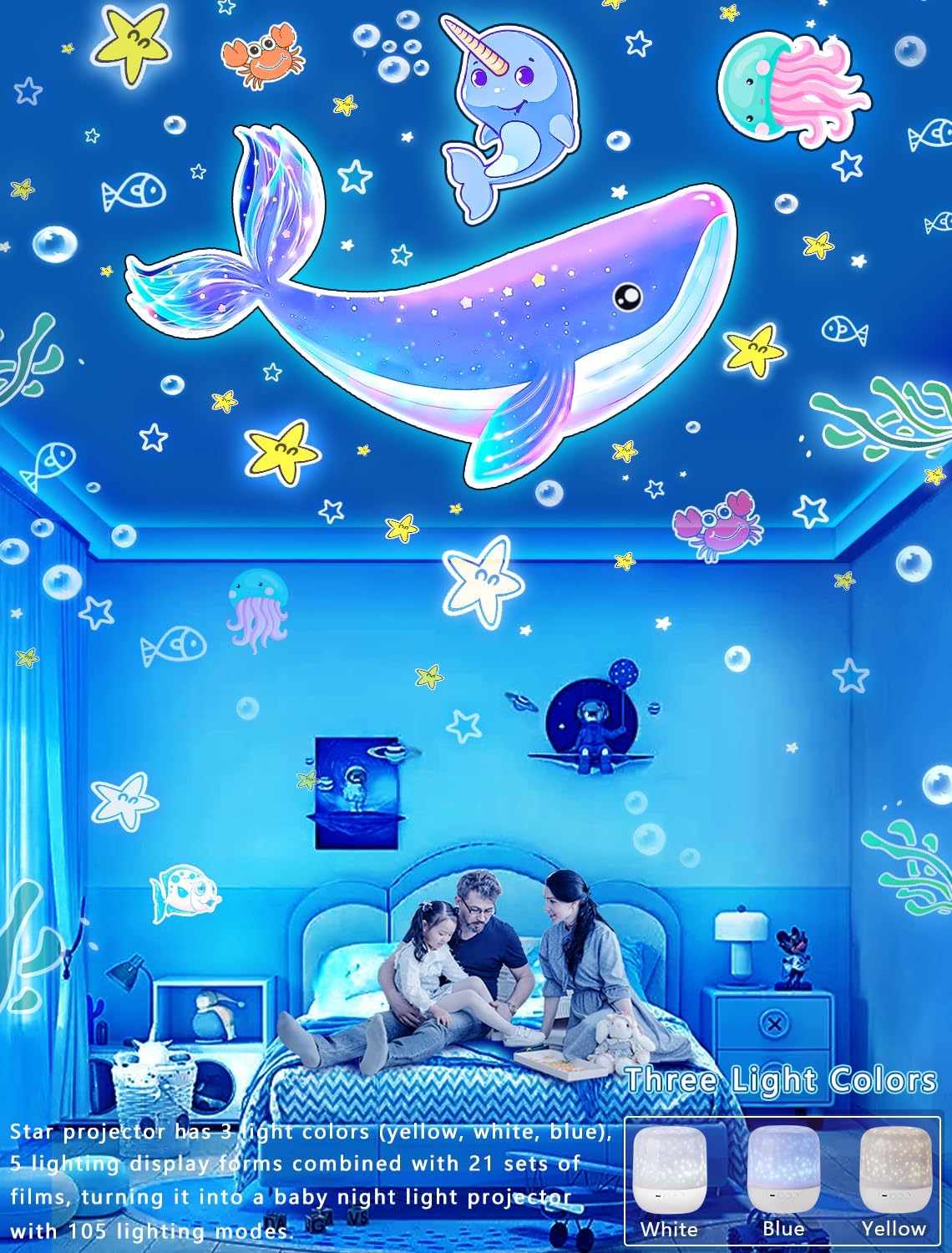 SEEKSTARS three lighting modes for different moods