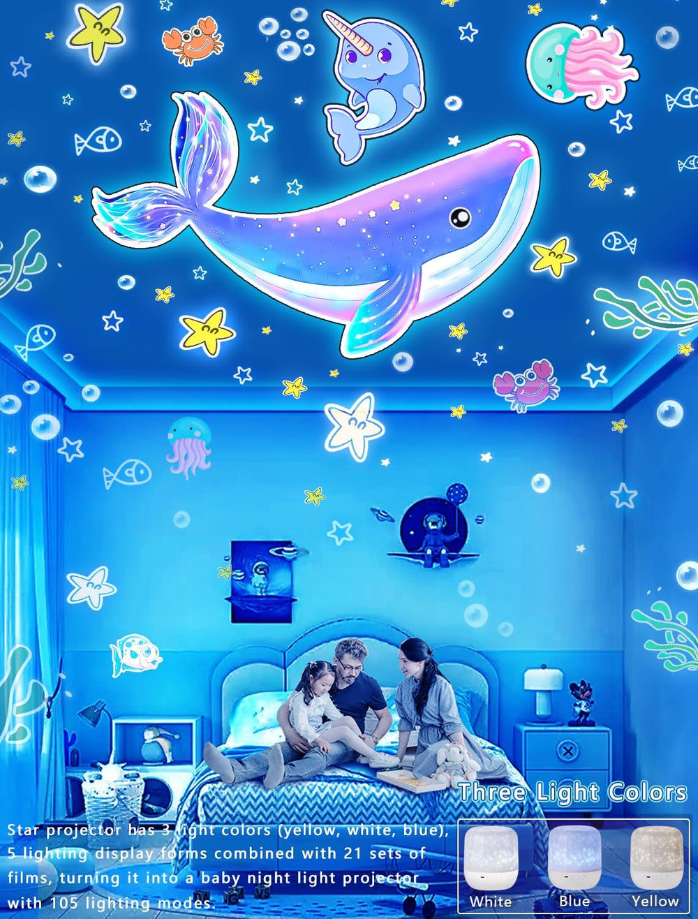 SEEKSTARS three lighting modes for different moods