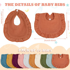 Seematn bibs are absorbent soft cotton for daily meals and drool protection.