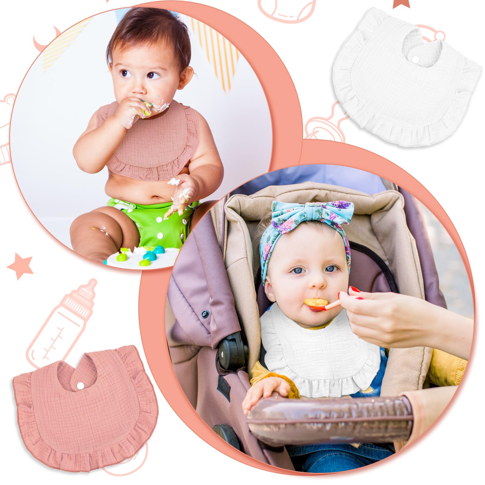 Seematn newborn bibs make a thoughtful gift for baby showers and new parents.