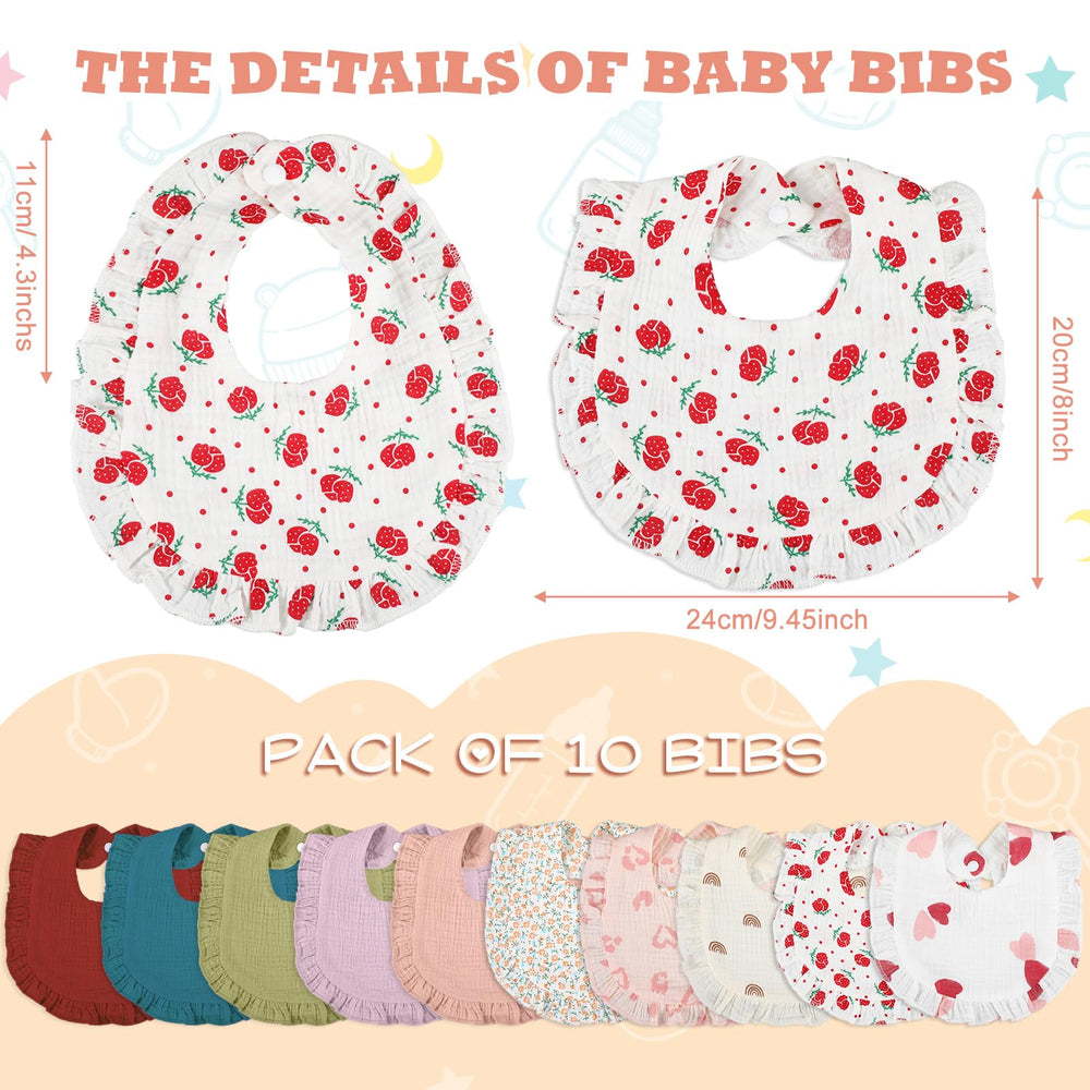 Seematn bibs with a soft ruffle edge add unisex style to everyday outfits