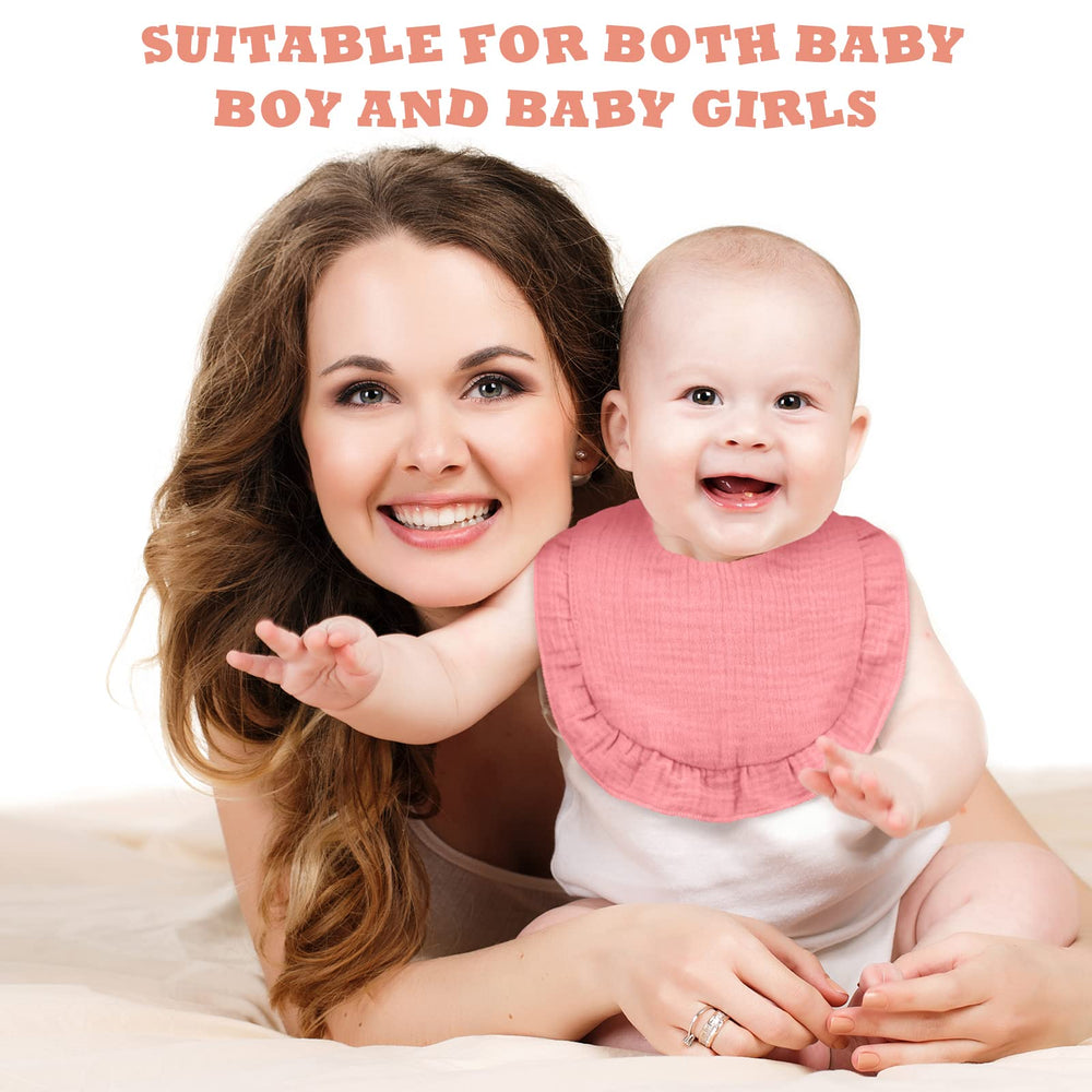 Seematn pink bib set makes a thoughtful newborn gift with practical value.