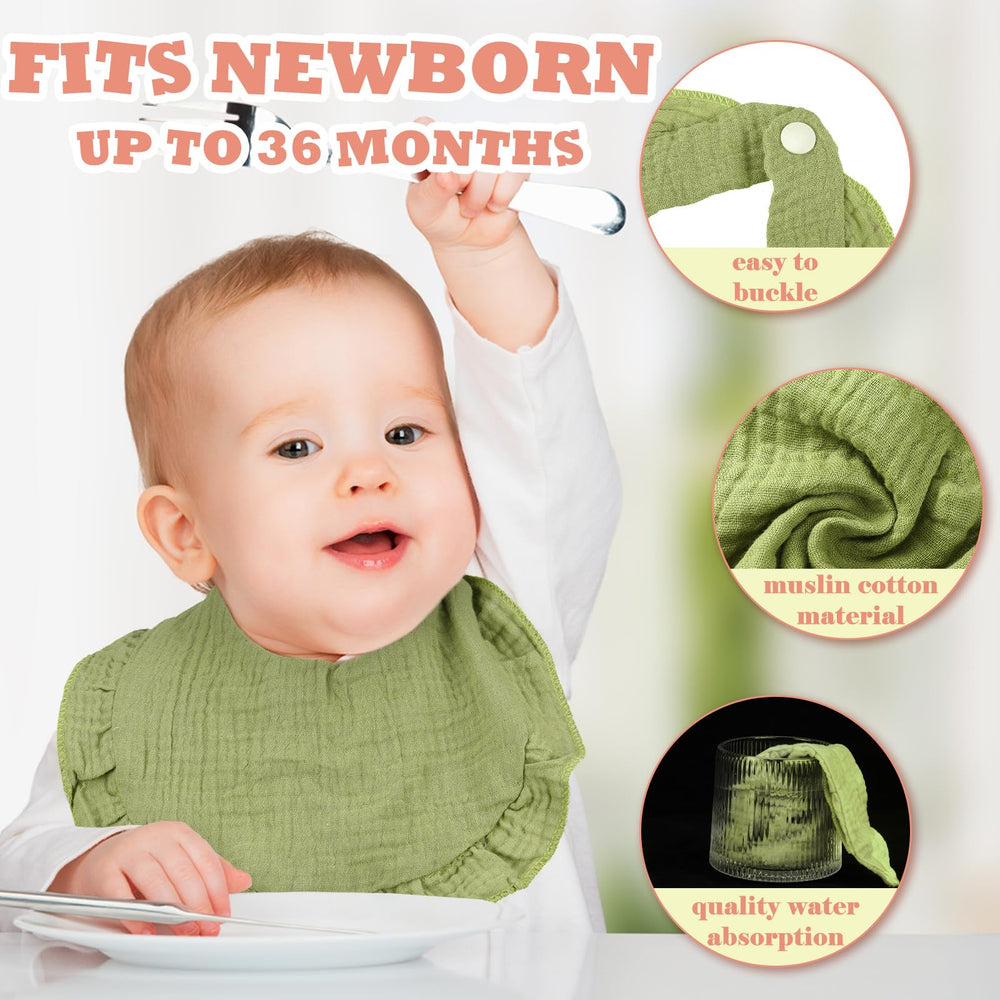 Seematn adjustable snaps keep baby bibs secure during feeding and teething