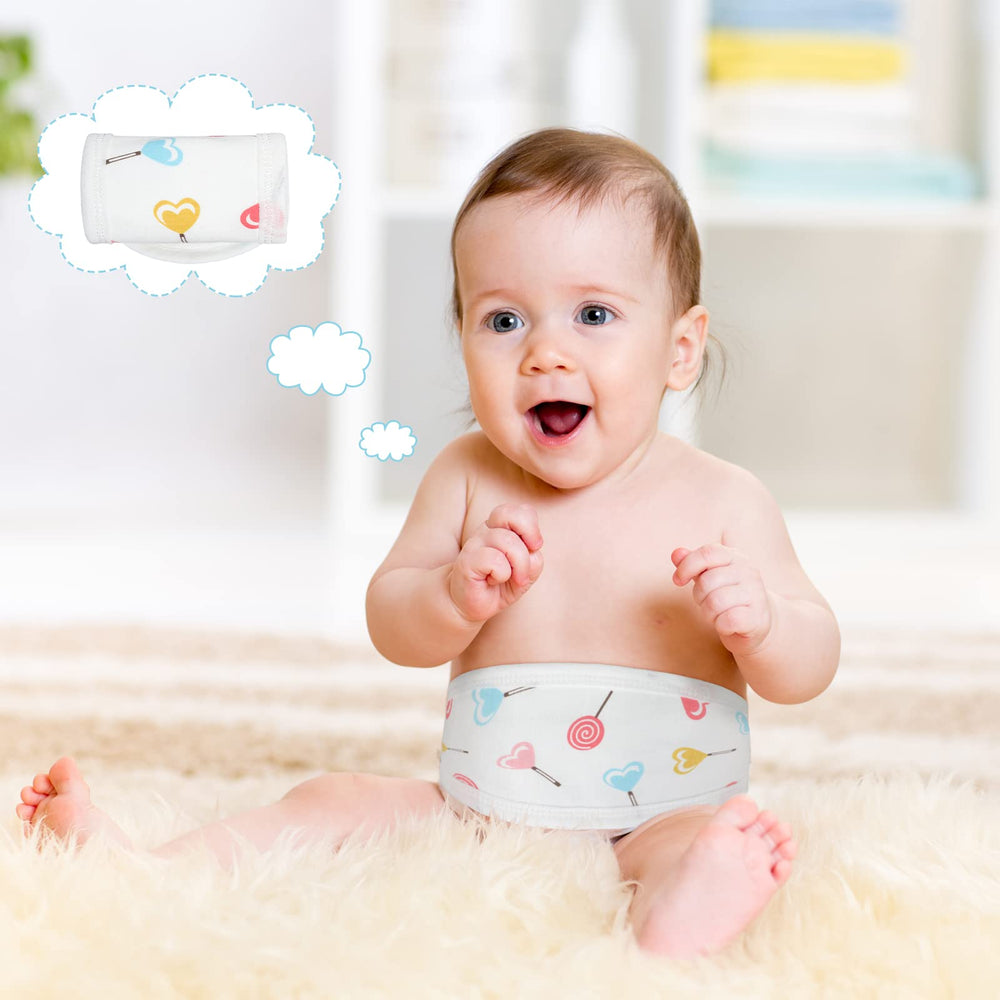 Seematn cartoon sunny-pattern belly band brightens outfits and soothes with cotton.