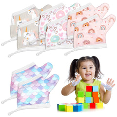 Seematn unicorn-pattern thumb guard pack shown on kids for habit reduction