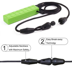 Seeway breakaway clasp demonstrates safety design for quick release during play.