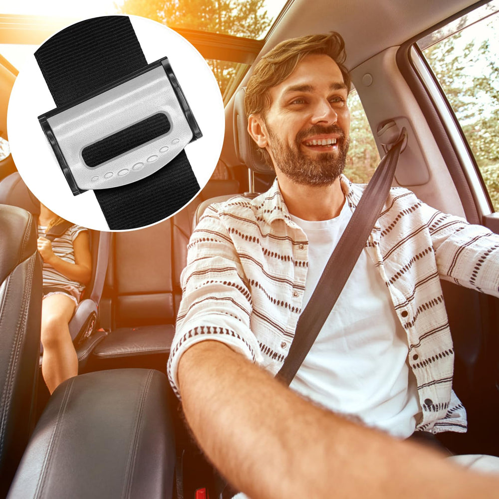 Segrehy seat belt adjuster clip anti-slip studs demonstrate stable placement