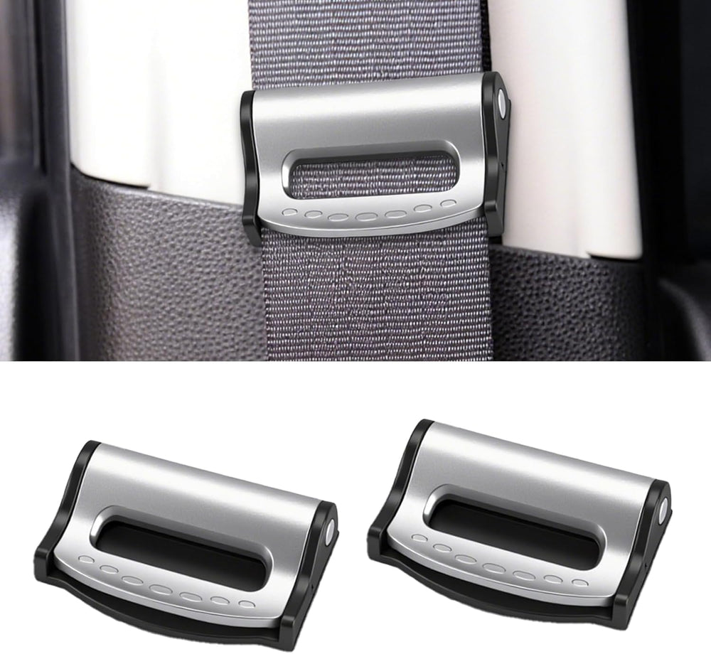Segrehy seat belt adjuster clip front view for enhanced driving comfort