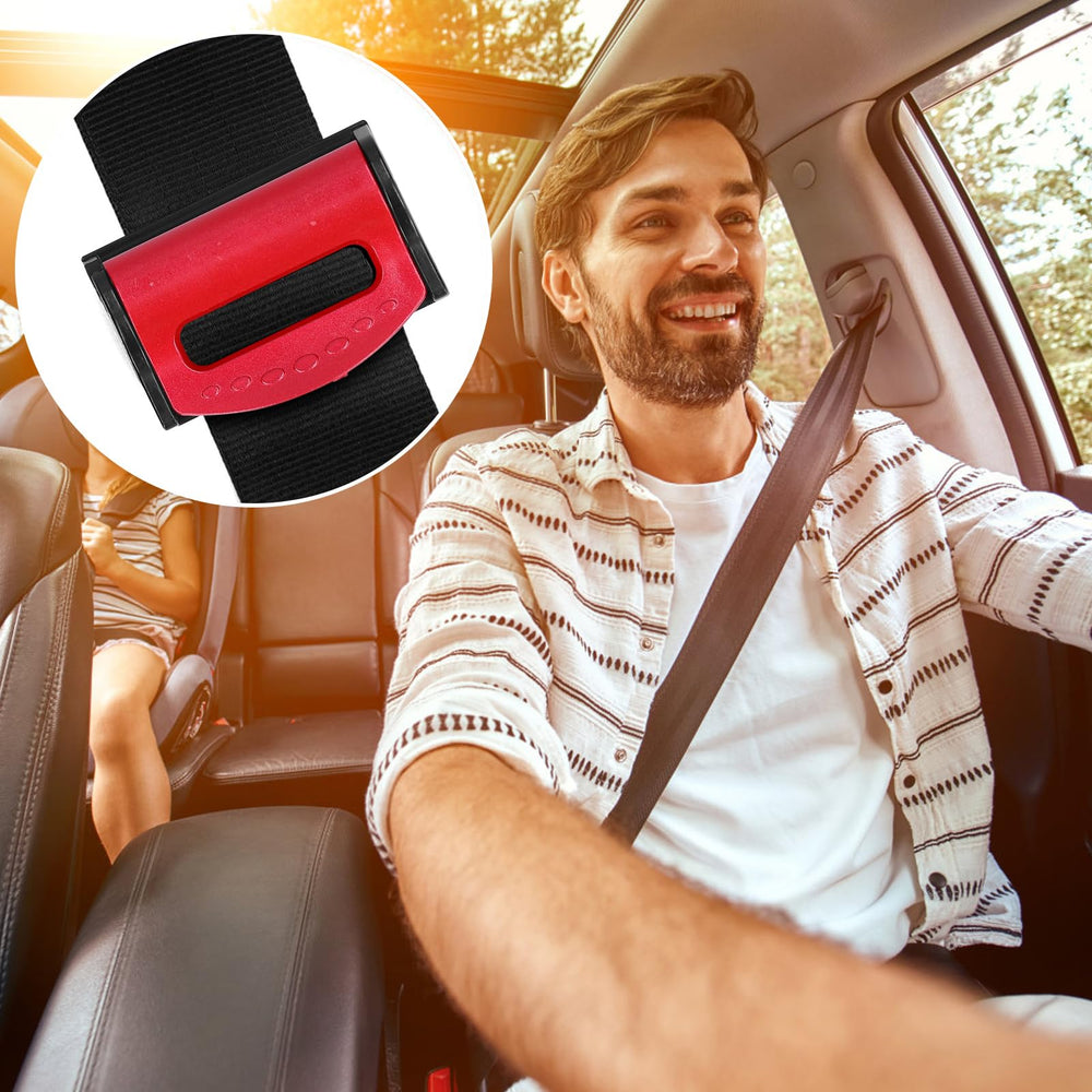Segrehy seatbelt adjuster clip installation demonstrates quick, tool-free positioning.