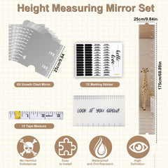 SEILETOO Growth Chart Mirror puzzle-assembly view shows interactive decor for growing families.