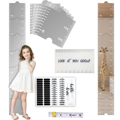 SEILETOO Growth Chart Mirror front view highlights height tracking on a kid-friendly wall.