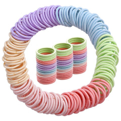 Seiolieliou 200pcs elastic hair ties in no-crease design for kids' daily wear.