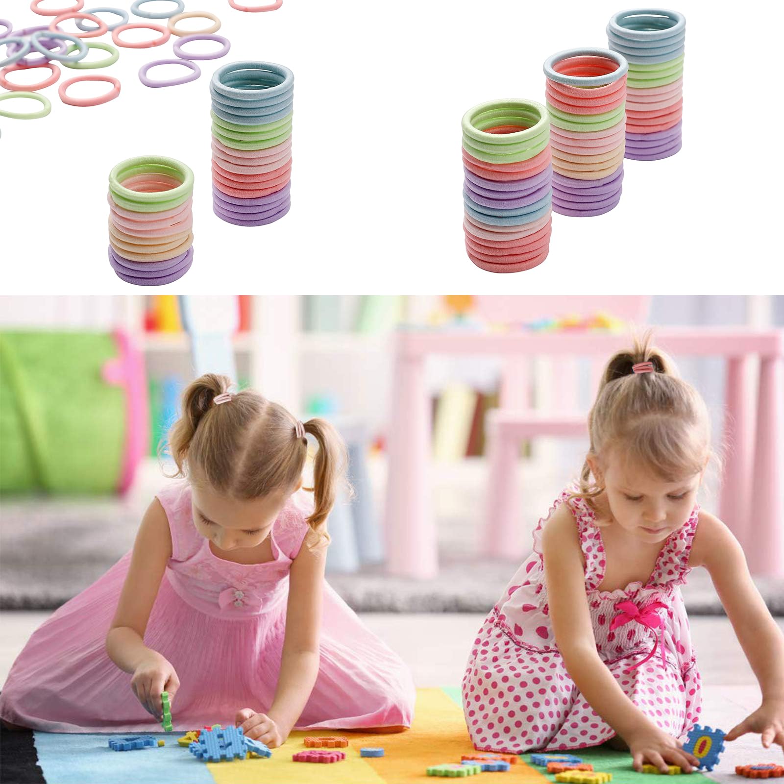 Seiolieliou hair ties for sports and school use keep hair neat.