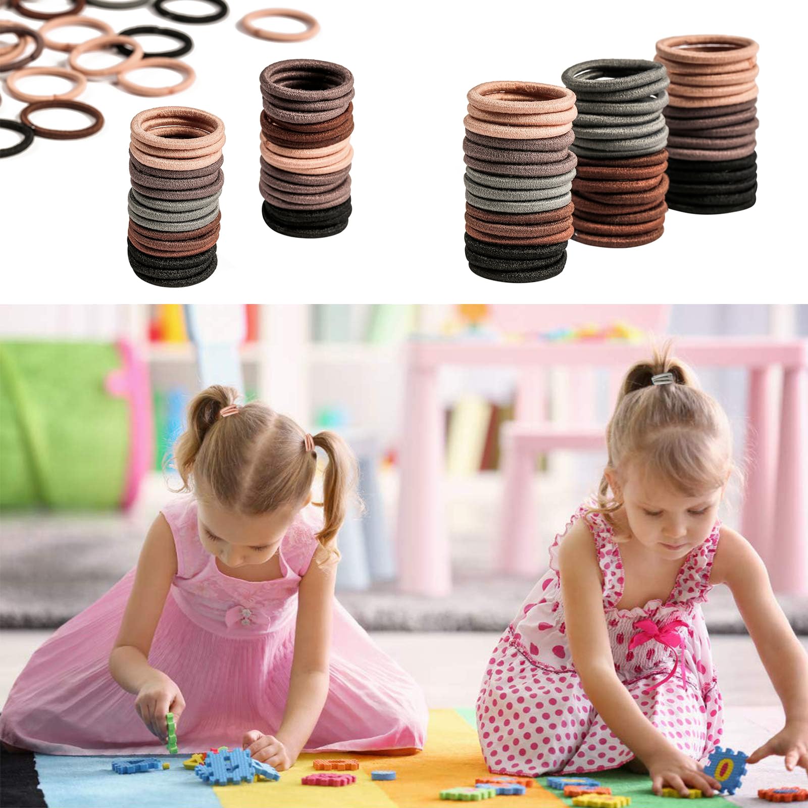 Seiolieliou small ponytail holders suit babies, toddlers, and school-age kids.
