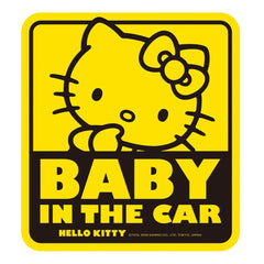 SEIWA Hello Kitty baby in the car sticker yellow enhances visibility on the rear window