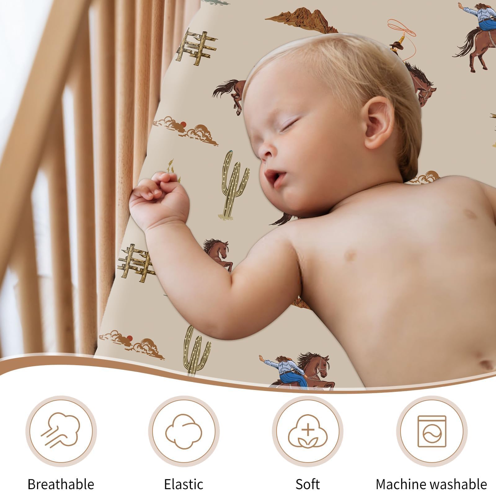 Sel Natural machine-washable sheets simplify care for busy nursery routines.