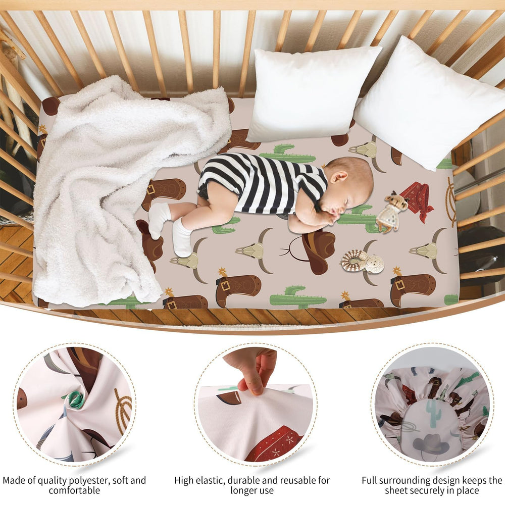 Sel Natural soft breathable crib sheet fabric for gentle touch on baby's skin.
