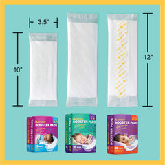 Select Kids Sposie booster pads in nighttime diaper setup for leak prevention