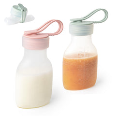 SelectShen platinum-silicone-breastmilk-bags provide leak-free storage for milk and puree.