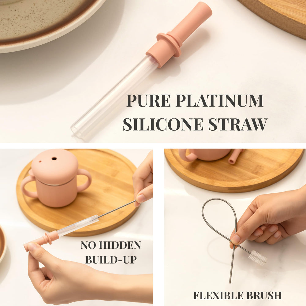 SELECTSHEN pull-proof straw design supports independent drinking for toddlers.