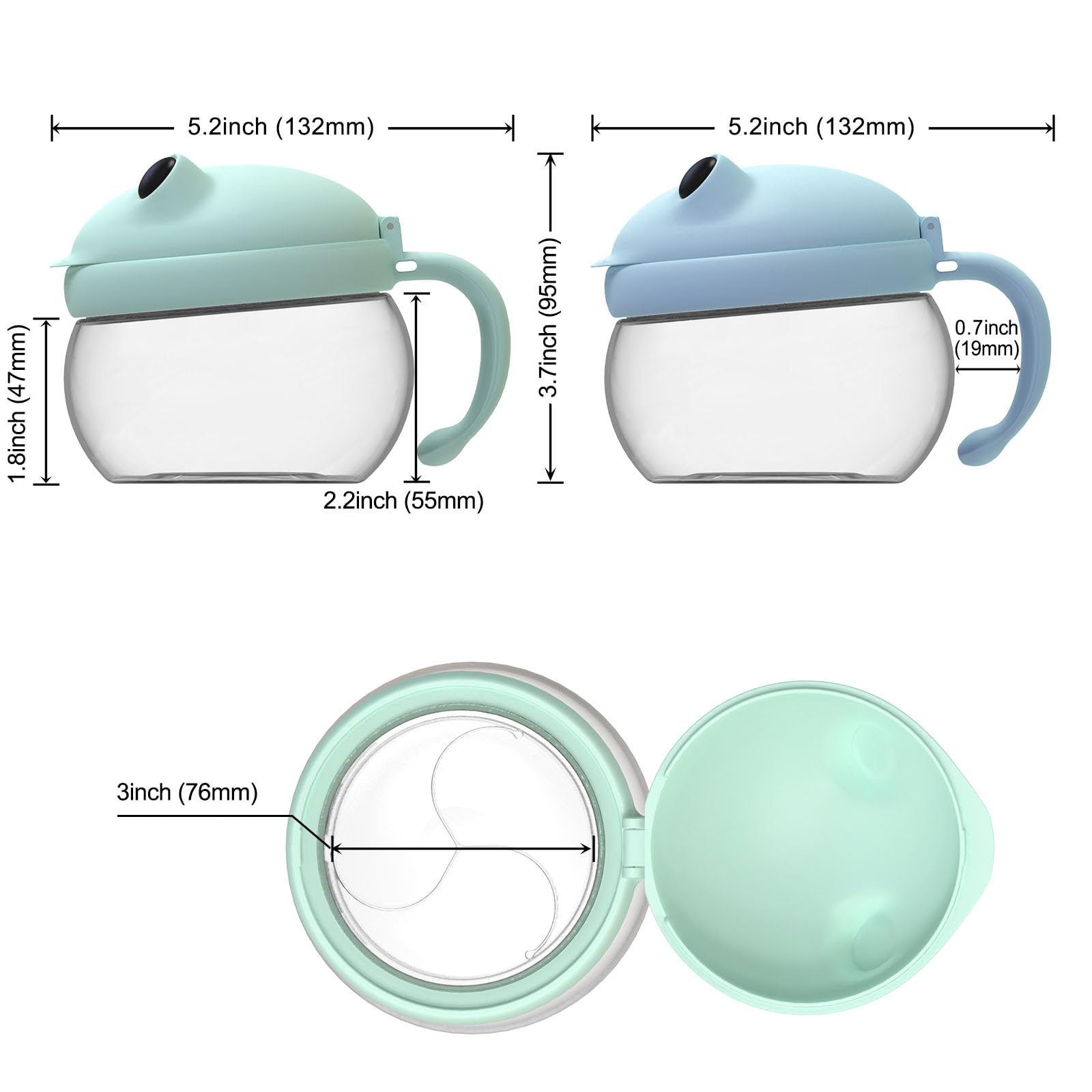 SELEWARE No Spill Snack Cups silicone lid; easy cleaning and secure seal