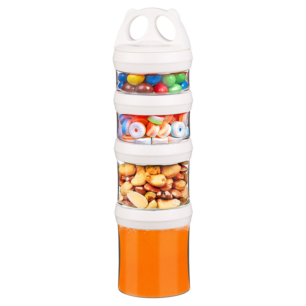 SELEWARE portable stackable snack containers show on-the-go organization and easy access