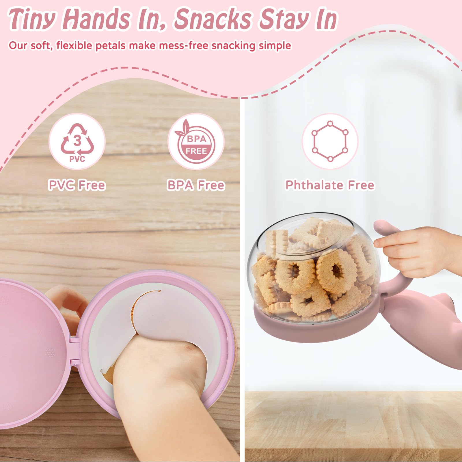 SELEWARE transparent cup view to see snacks at a glance.