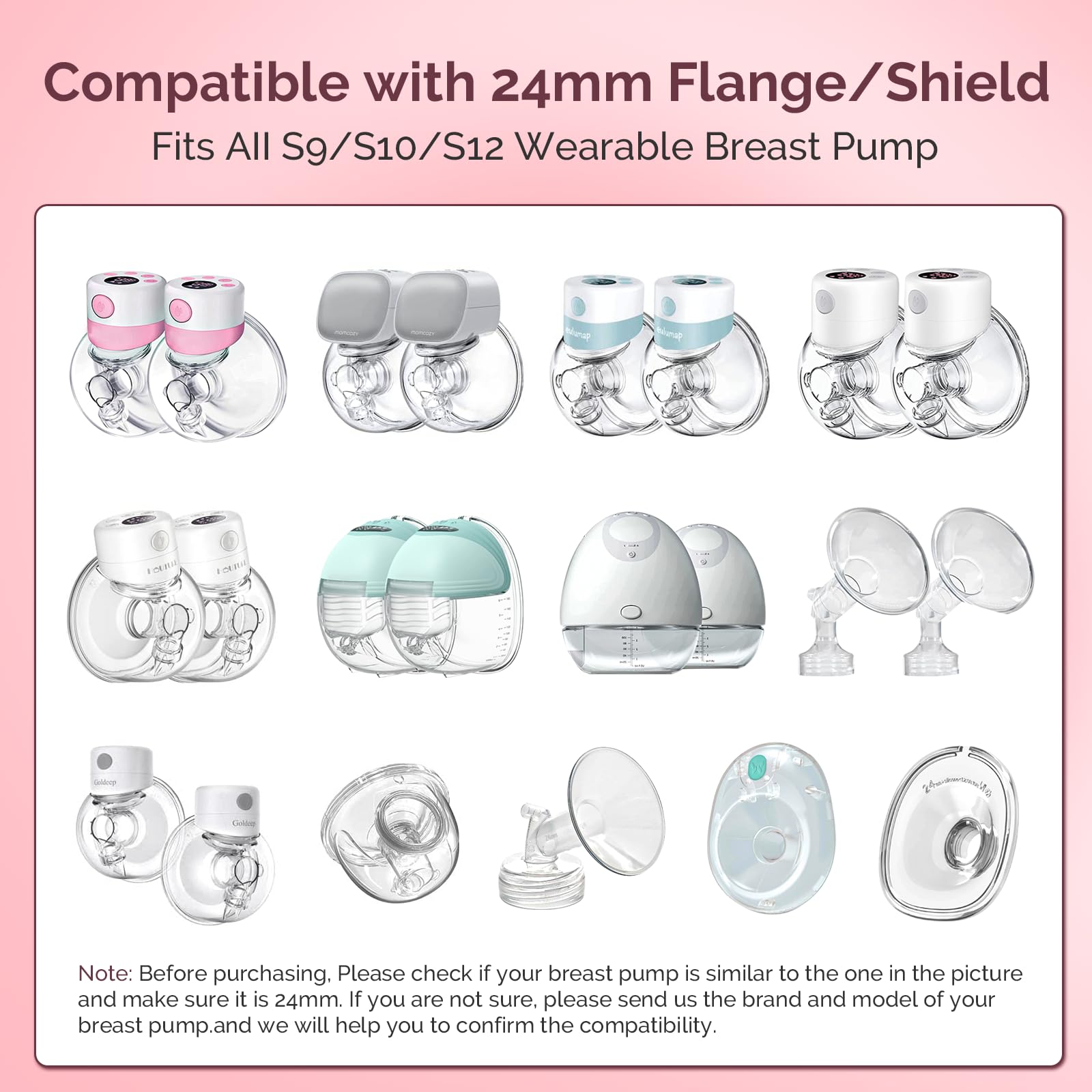 semai flange insert compatibility guide shows shield compatibility across popular wearable pumps.
