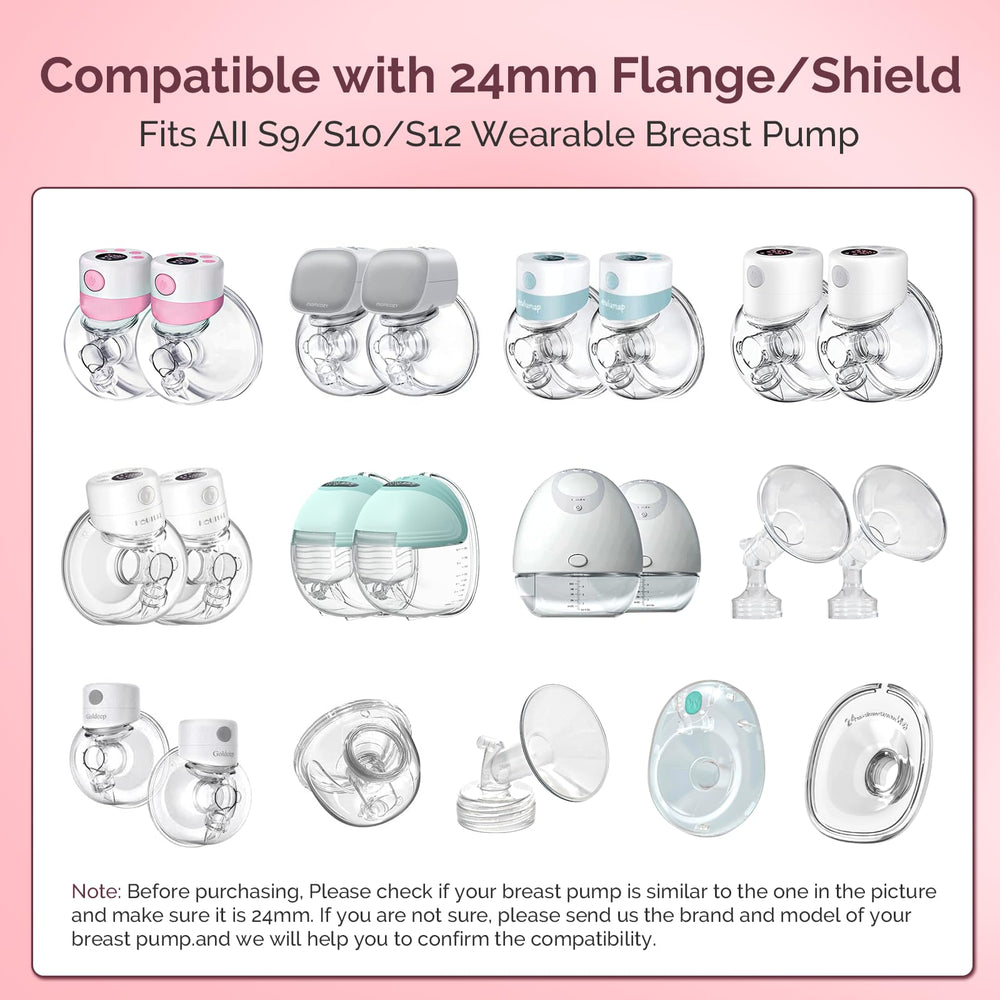 semai flange insert compatibility guide shows shield compatibility across popular wearable pumps.