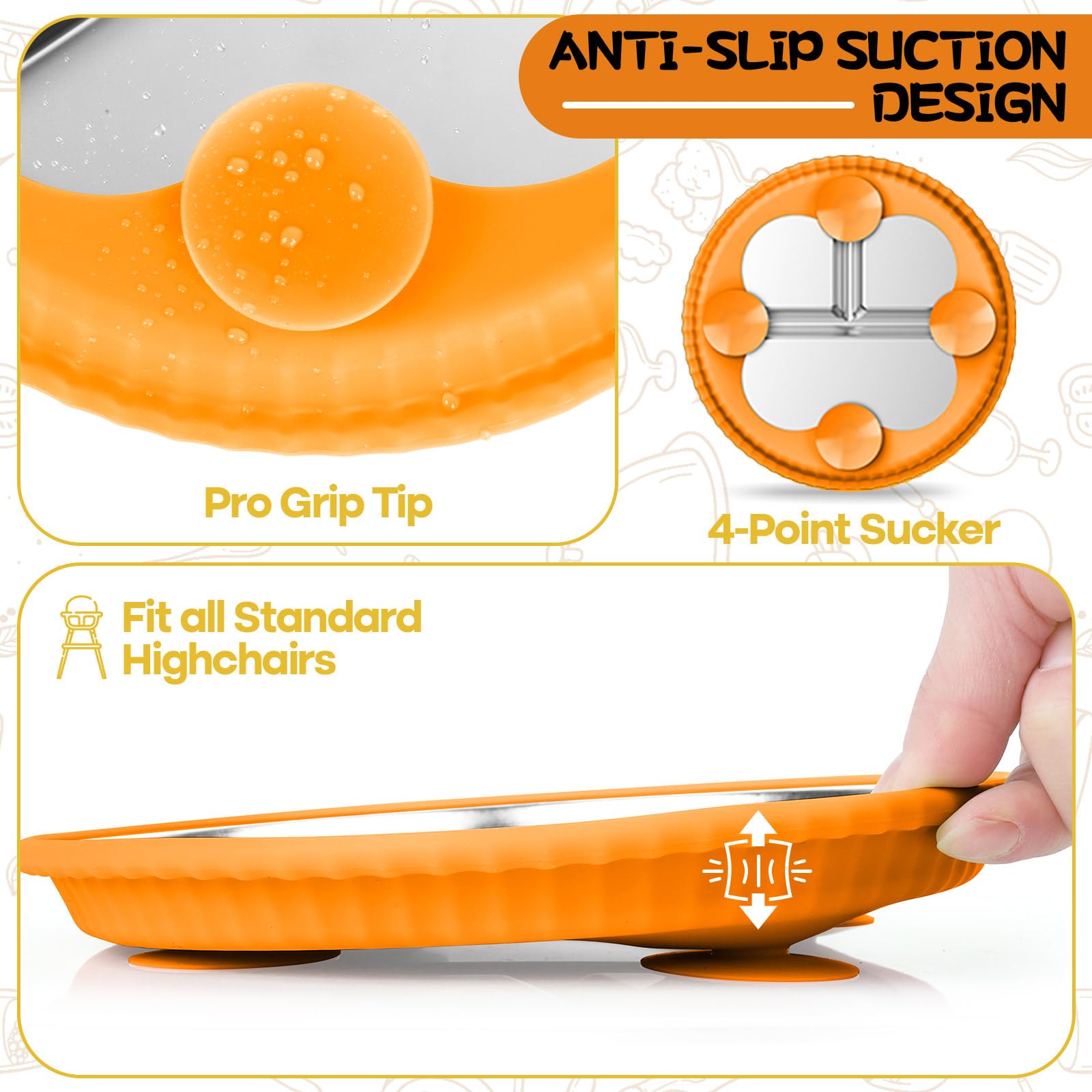 Semloo BPA-free unbreakable plate withstands busy toddler use
