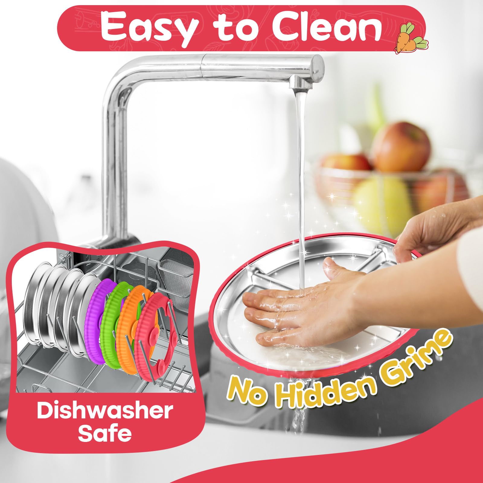 Semloo dishwasher-safe plates simplify cleanup after meals