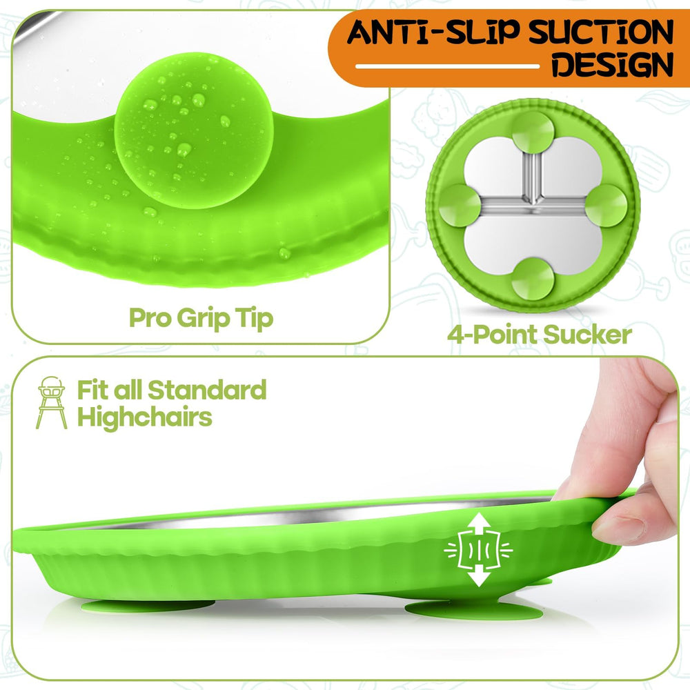 Semloo plate with silicone sleeve ready for dishwasher cleaning