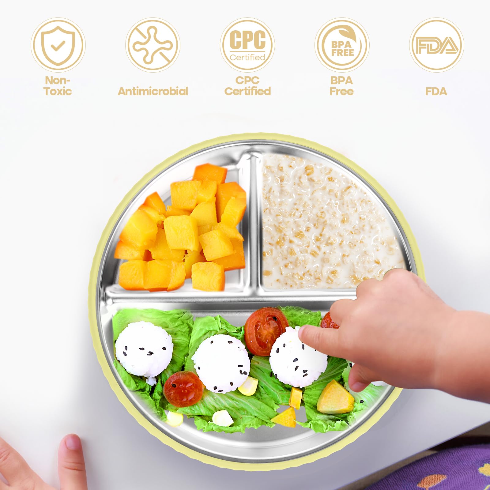 Semloo BPA-free stainless steel plates support safe, durable mealtimes