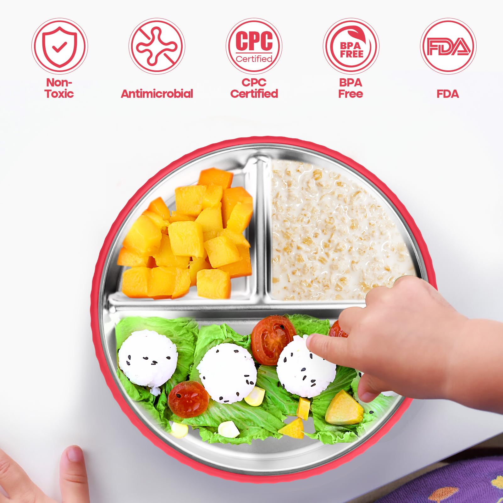 Semloo zero-residue surface aids easy wipedown after meals