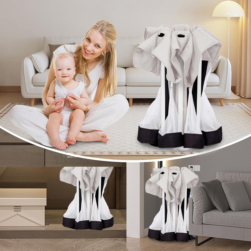 Semoprus baby playpen with balls promotes tactile, imaginative play in safe space.