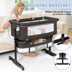 Semphis Baby Bassinet wheels-mobility for moving between rooms with ease.
