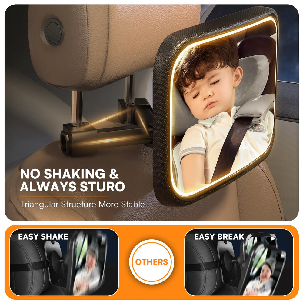 Semxnly mirror uses HD convex mirror for a clear wide rear view
