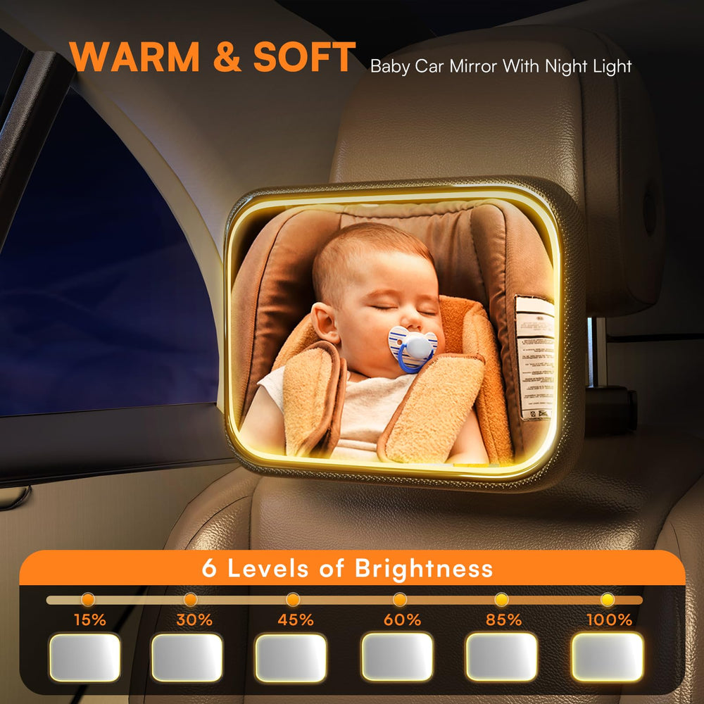 Semxnly mirror offers always-on and 30-second timer lighting modes for monitoring