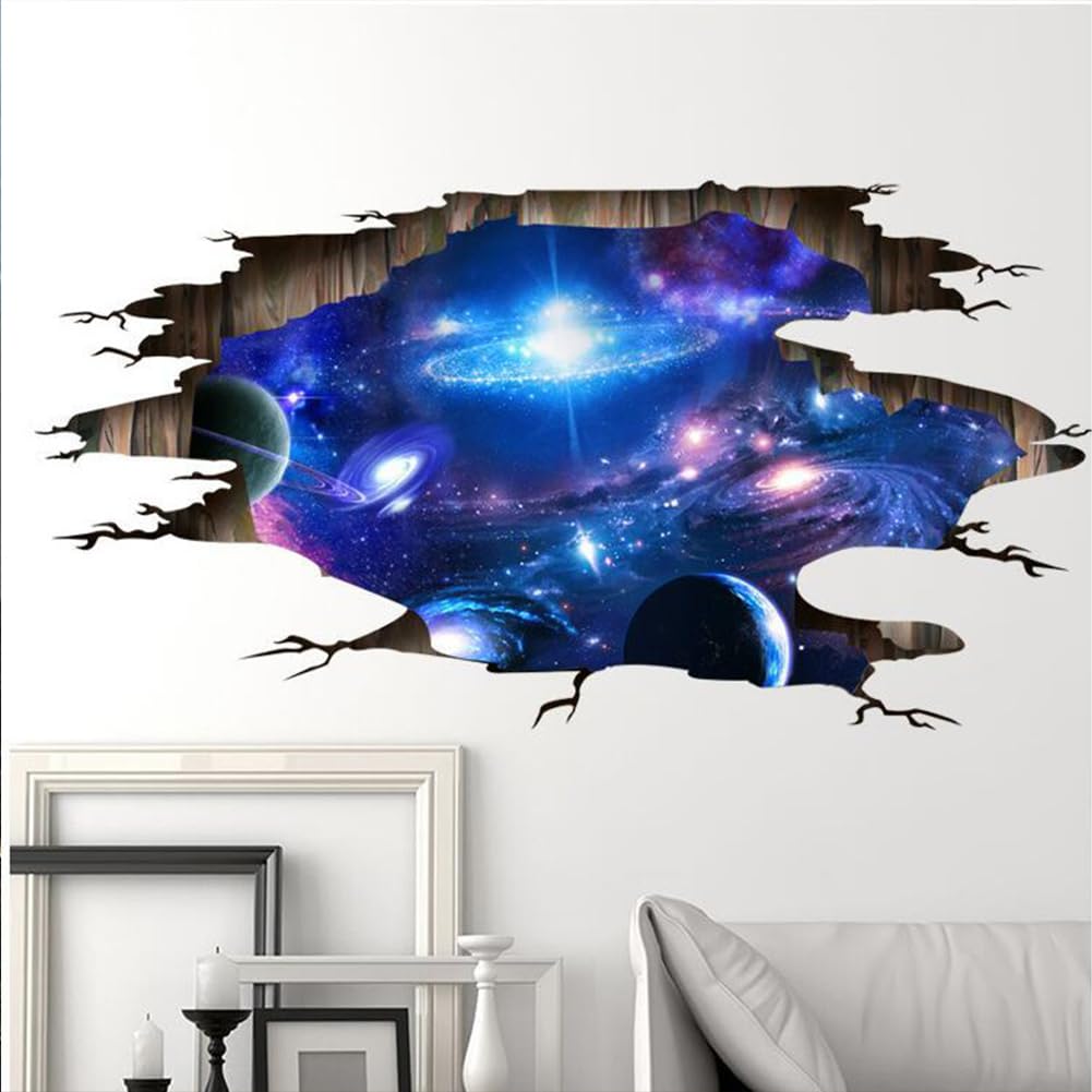 SENGTER 3D Galaxy wall decal 21x41 inches ideal for larger walls.