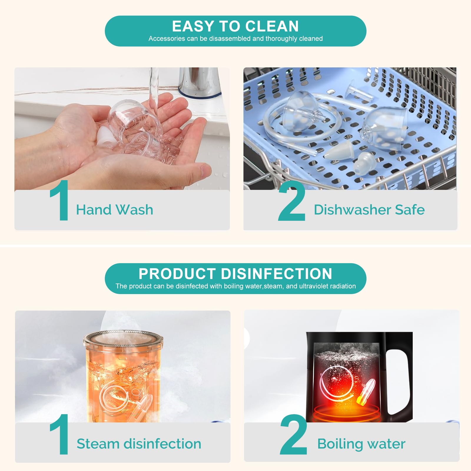 SENMAY nasal aspirator travel-compact fits in diaper bag for on-the-go relief