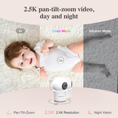 Sense-U 2.5K video night-vision for clear baby visibility in low light.