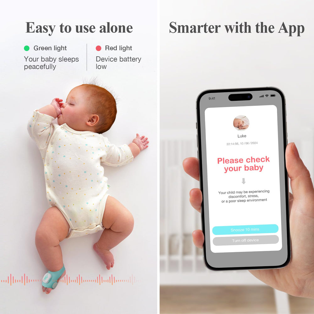 Sense-U Baby App setup screen showing personalized insights.